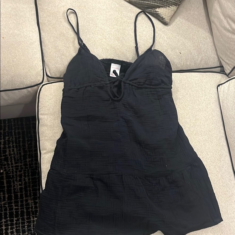 Xhilaration black cotton cover up, size small, NWT